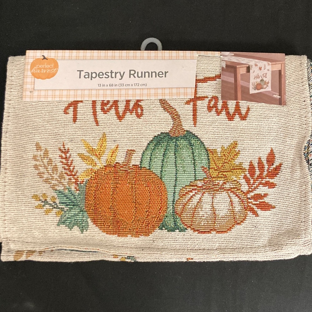 Hello Fall Autumn Tapestry Runner